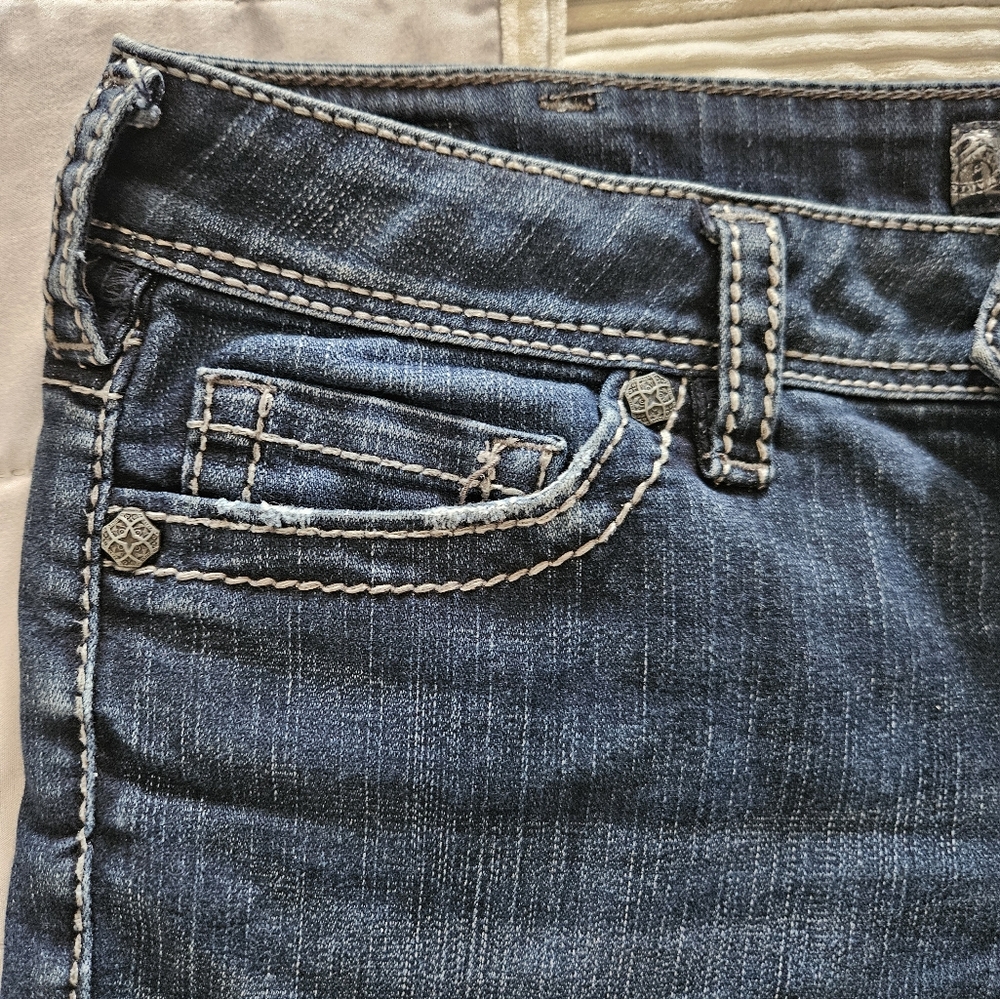 Silver Women's Blue Denim Shorts Size 33 Marti - Picture 2 of 16